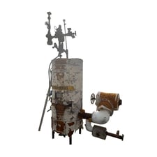 350 gallon Phillips F3105, Horizontal Ammonia Surge Drum, 25" diameter x 62" L Tank, 250 PSI @ 650F, 1980