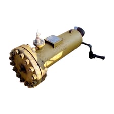 9 gallon RVS, Horizontal Ammonia Surge Drum, 9.5" diameter x 28" L Tank, 300 PSI @ 350° F, 1937