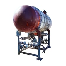 1290 gallons, Reco, Ammonia Recirculator Package, 54" diameter x 113" L Tank, 150 psi @ 300F, 1979