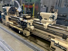 30" x 108" South Bend #750, 4-Jaw 21" chuck, 4" thru hole, inch/metric, steady rest, 1997
