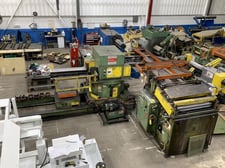 15000 lb. AFI #DR15000, reel & straightener, 48" x .080" stock, 60" OD, 20"-24" expansion range