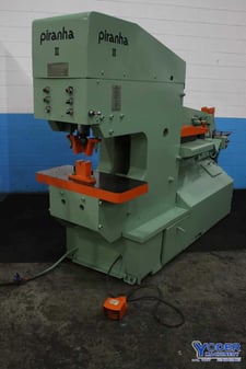 6" x 6" x 5/8" Piranha #PII140, hydraulic ironworker, 140 ton, 20 HP, joystick controls, 1997, #76404