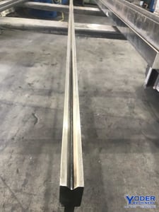 121" L, Female press brake die, 121" L x 1" W x 1-3/4" H, 1/2" die opening, 1/2" tang, #73404