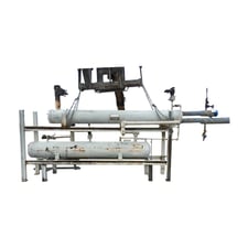 300 psi shell, Precesion & Chil-Con, Shell and Tube Heat Exchanger, 8" diameter x 60" L Tube, 1998