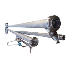 31 sq.ft., Stainless Steel Shell and Tube Heat Exchangers, 1 3" diameter x 20' L I-line shell tube w/(19)