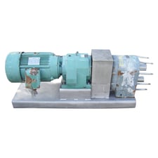 300 GPM, Tri-Clover #PR300-4-N4-ST-N, Positive Displacement Pump, 1.26 Gallons, 20 HP, 1750 RPM, 230/460 V