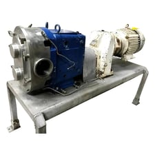 310 GPM, Waukesha Cherry-Burrell #220, Positive Displacement Pump, 0.522 Gallon, 15 HP, 1745 RPM, 208-230/460
