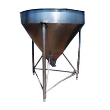 Chester Jensen, Cone Tank, 54" diameter x 40" H inside tank, 2" rectangular outlet