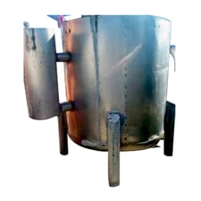 160 gallon Single Shell Tank, 36-1/2" diameter x 39" H inside tank, (4) 12" legs