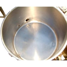 15 gallon Stainless Steel Balance Tank, 24" diameter x 15" H inside dimension, (3) 6-1/2" H legs
