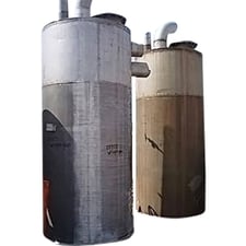 1500 Gallon Stainless Steel Single Shell Vertical CIP Tank, 18" diameter Manway