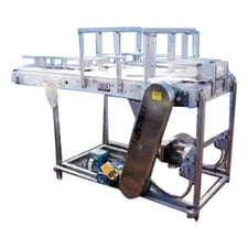 Arrowhead Conveyor, Bottle Combiner Conveyor, 1.5/0.75 HP, (5) 4-1/2" belts, (1) 7-1/2" belt, 13" H Clearance