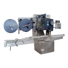 PDC #75C-ER, Neck Bander, 1.5 HP, (2) 2' 1" diameter film rolls, 4' diameter x 3' L Timing Screw, 3-1/2" max