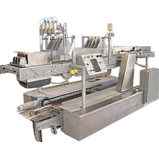 Meyer Industries Garroutte #M, Case Packer, 1 HP, 25-30 CPM, 4-1/2" diameter x 11-13/16" bottles, 7-1/2' x 2'