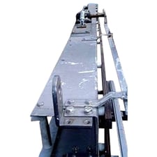 Stainless Steel Table Top Conveyor with Diverter, 4.5" chain, (4) bolt holes