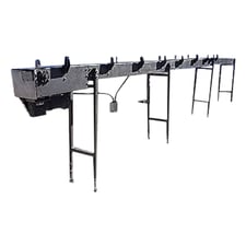 15" wide x 20' 4" long, Packaging Equipment, Conveyor Table Top, 0.5 HP, 3" diameter Sprocket, 3/4" Pitch