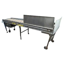 12" wide x 9.8' long, Power Roller Pack off Conveyor, 1 HP, (80) 1-1/2" width x 20-7/8" L rollers, 35"