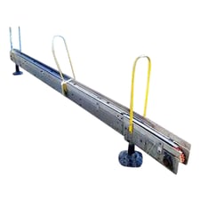 4.5" wide, Roe Incorporated, Mild Steel Table Top Conveyor, 3/4 HP, 16-1/2" inlet/outlet H, 23" H Clearance