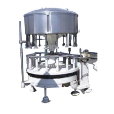 32 Head-Gravity Rotary Filler, 200 gallon Tank, 3/8" diameter Fill tube, 1-1/4" dia Filling head, 3-1/2"