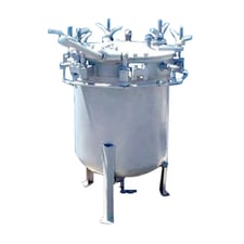 FMC plate filter, 24" L x 23" W x 25" H ID, 15 psi, serial #CR-542