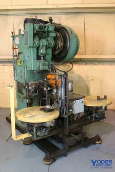 20 Ton, V & O #43, gap bed notching press, 1" stroke, 9" Shut Height, 2" slide adj., air clutch, #51138