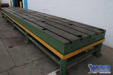 154" x 57" x 12", t-slotted floor plate/tabl, cast iron construciton, #76549