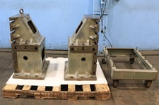 16-1/2" width x 30" H x 16" D DeVlieg, cast iron angle plates, 6 t-slots