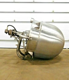 700 gallon Stainless Steel insulated mixing kettle with agitator, 65" dia. x 62" depth bowl