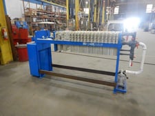 18" x 18 Met-Chem, approx 1.8 sq.ft. filter press, 17 plates