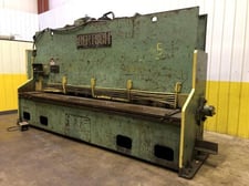 1/2" x 12' Bertsch, hydraulic shear, front operated power back gauge, squaring arm, hydraulic hold downs