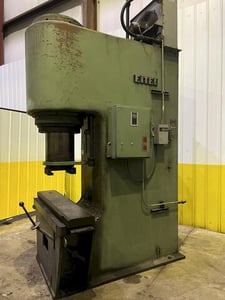 250 Ton, Eitel #RP250, hydraulic c-frame press, 12" stroke, 28-3/8" daylight, 16" throat, 1979