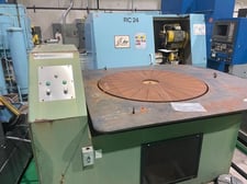 48" ABRA, lapping machine, 72" x 78" table top, 3-22" round ring weights & holding arms