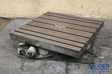 39-1/4" x 39-1/4" Air lift rotary T-slotted table, 10.75" table height, #65898