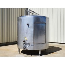 1717 gallon Blackwater Engineering, Stainless Insulated Jacketed Liquid Storage Vessel Tank, 6'10" dia. x 81"