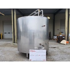 1717 gallon Blackwater Engineering IE, Stainless Insulated Jacketed Liquid Storage Vessel Tank, 6'10" dia. x