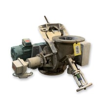 10" Flo-tronics, Side Entry Stainless Steel Offset Rotary Feeder Airlock, 3 HP, 1-1/2" diameter Rod-Seal