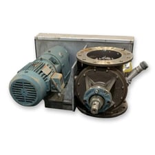 10" Flotronics, Stainless Steel Rotary Airlock Feeder Valve, 3 HP, 16.5" line H, 230/460 V, 17 RPM