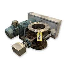 10" Flotronics, Stainless Steel Rotary Airlock Feeder Valve, 3 HP, 16.5" line H, 230/460 V, 17 RPM