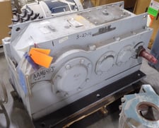 250 HP @ 1750 RPM, Falk #445A3-AB, 57 RPM out, enclosed, 30.24:1 ratio, rebuilt