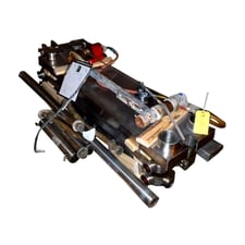 Heat exchanger frame, follower plate, horizontal rails, 2 divider plates, some legs, incomplete