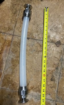 Flexible Liquid Transfer Hose, 1" x 21" long