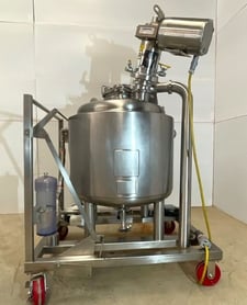 35 gallon ITT, Sanitary Stainless Steel Pharmaceutical Reactor, 0.5 HP, 24" diameter x 20" T/T, 30 psig @ 250