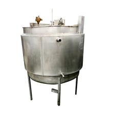 300 gallon Paul Mueller, Stainless Steel Mixing Tank, 100 psi @ 400 F, 4' diameter x 3' 2-1/2" straight wall