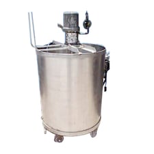 90 gallon Stainless Steel Tank with Graco Drum Pump, 28" diameter x 35" H inside dim., 80 psi