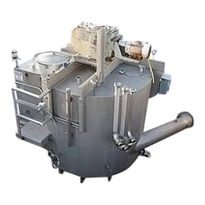 1300 gallon Stainless Steel Mix Tank, 5 HP, 1745 RPM, 20 RPM final, 6' diameter x 5' 8" H inside dim., 39"