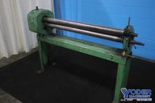 4' x 16 gauge Niagara #342, initial pinch type bending roll, 3" roll diameter, hand crank, #75157