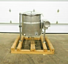 Groen Cleveland #KEL-40T, Stainless jacketed cooking kettle, 50 psi, 23" deep, 26" diameter
