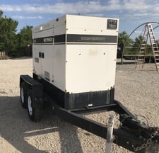 40 KW Multiquip #DCA45SSIU4F Trailer Mounted, Tier 4F, sound attenuated enclosure, 120/240/208/277/480 Volts