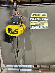 1 Ton, Budgit, Electric Chain Hoist, Call or Email Houston Crane, Inc. for specifications.