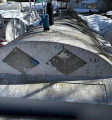 4000 gallon Above ground storage tank w/ Ladder, 18' L x 5' 4" W x 5' 4" H